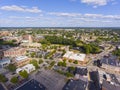 Pawtucket Historic town center aerial view, Rhode Island, USA Royalty Free Stock Photo