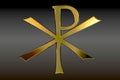 Pax Christi Symbol in Gold