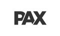 PAX logo design template with strong and modern bold text. Initial based vector logotype featuring simple and minimal typography. Royalty Free Stock Photo