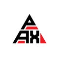 PAX triangle letter logo design with triangle shape. PAX triangle logo design monogram. PAX triangle vector logo template with red Royalty Free Stock Photo