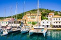 Paxos harbor, Greece, Paxos a small island south of Corfu one of the Greek islands in the Ionian sea Royalty Free Stock Photo