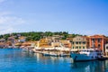 Paxos harbor, Greece, Paxos a small island south of Corfu one of the Greek islands in the Ionian sea Royalty Free Stock Photo