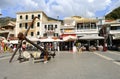 Paxos harbour tourists visiting the Greek island in the Ionian s Royalty Free Stock Photo