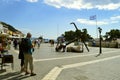 Paxos harbour tourists visiting the Greek island in the Ionian sea Royalty Free Stock Photo