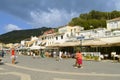 Paxos harbour tourists visiting the Greek island Royalty Free Stock Photo