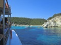 Paxos Island, Beach view from a tourist boat, Greece, Europe