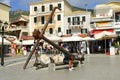 Paxos harbour tourists visiting the Greek island in the Ionian sea Royalty Free Stock Photo