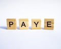 Pay As You Earn - PAYE Royalty Free Stock Photo