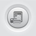 Pay As You Go Icon. Grey Button Design