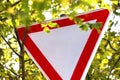 Pay attention to the right of way sign germany Royalty Free Stock Photo