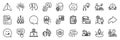 Pay, Augmented reality and Smile chat line icons pack. For web app. App line icons. Vector