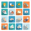Pay bill icons flat set Royalty Free Stock Photo