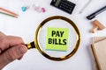 Pay bills reminder. Home finances, obligation and payments