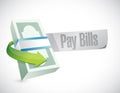 Pay bills sign illustration design Royalty Free Stock Photo