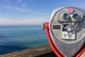 Pay binoculars overlooking the ocean Royalty Free Stock Photo