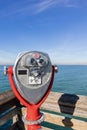 Pay binoculars overlooking the ocean Royalty Free Stock Photo