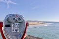 Pay binoculars overlooking the ocean Royalty Free Stock Photo