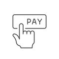 Pay button line outline icon Royalty Free Stock Photo