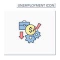 Pay cuts color icon