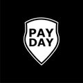 Pay day icon isolated on dark background Royalty Free Stock Photo