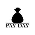 Pay day icon isolated on white background Royalty Free Stock Photo