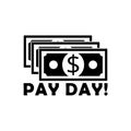 Pay day icon isolated on white background Royalty Free Stock Photo