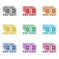 Pay Day icon or logo, color set Royalty Free Stock Photo