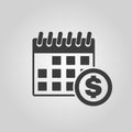 The pay day icon. Tax and payment, dividends symbol. Flat Royalty Free Stock Photo