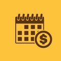 The pay day icon. Tax and payment, dividends symbol. Flat