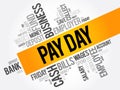 Pay Day word cloud collage, business concept background Royalty Free Stock Photo