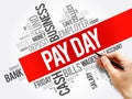 Pay Day word cloud collage, business concept background Royalty Free Stock Photo