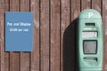 Pay and display machine and sign Royalty Free Stock Photo