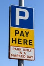 Pay and Display Sign Royalty Free Stock Photo