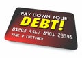 Pay Down Your Debit Credit Card Budget 3d Illustration