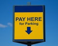 Pay Here for Parking Sign Royalty Free Stock Photo