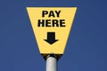 Pay here sign Royalty Free Stock Photo