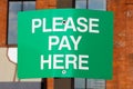 Pay Here Sign Royalty Free Stock Photo