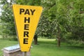 Pay here sign Royalty Free Stock Photo