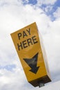 Pay here sign Royalty Free Stock Photo