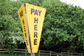 Pay here sign