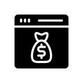 Pay vector glyph flat icon Royalty Free Stock Photo