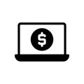 Pay vector glyph  flat icon Royalty Free Stock Photo