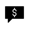 Pay vector glyph flat  icon Royalty Free Stock Photo