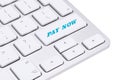 Pay now button on keyboard Royalty Free Stock Photo