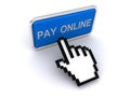 Pay online button Royalty Free Stock Photo