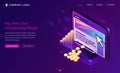 Pay per click advertising isometric landing page