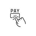 Pay per click advertising line icon