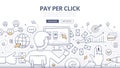 Pay Per Click Doodle Concept