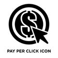 Pay per click icon vector isolated on white background, logo con Royalty Free Stock Photo