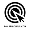 Pay per click icon vector isolated on white background, logo con Royalty Free Stock Photo